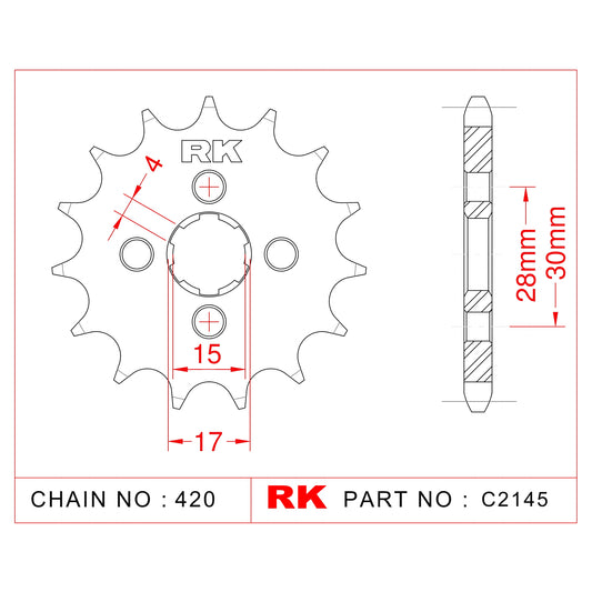 Sprocket Front RK-C2145-13 JTF253