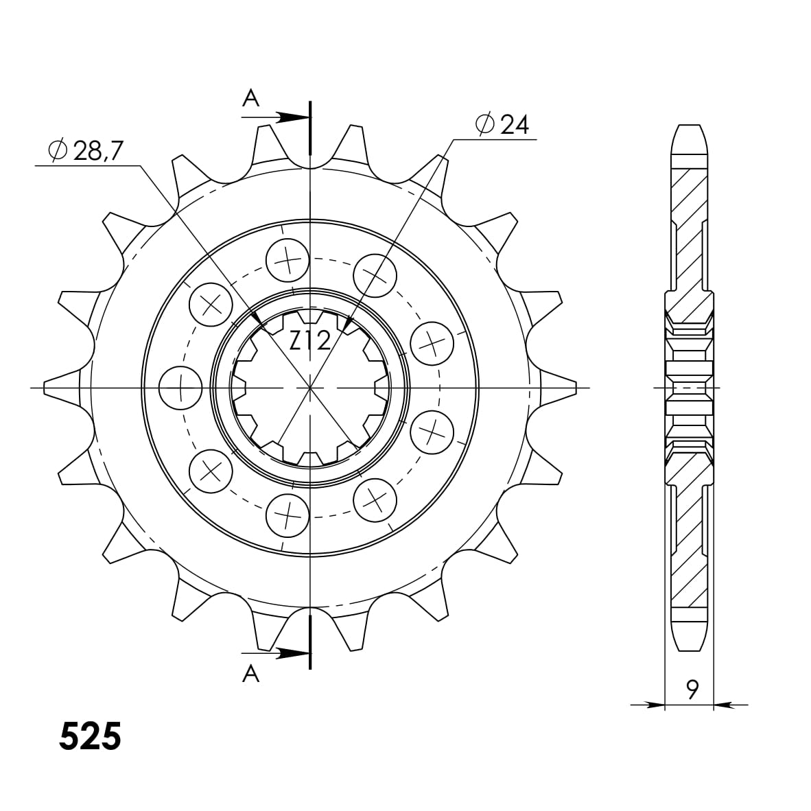 Sprocket Front Supersprox 1530-18 Kawasaki H2