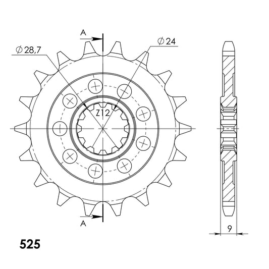 Sprocket Front Supersprox 1530-18 Kawasaki H2