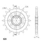 Sprocket Front Supersprox 1530-18 Kawasaki H2