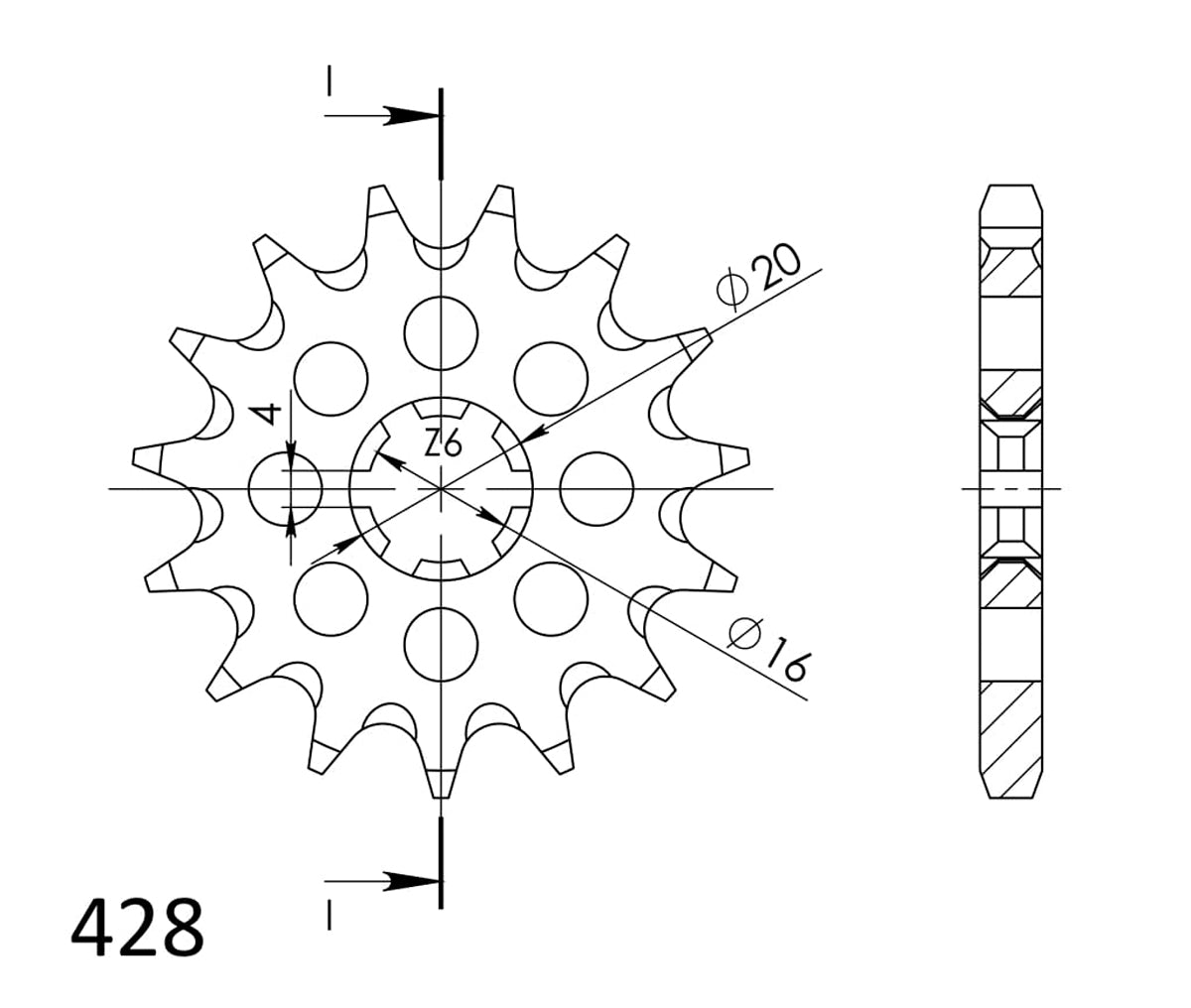 SuperSprox Front MX Grooved CST-416-13 AP-A35 A45 JTF416