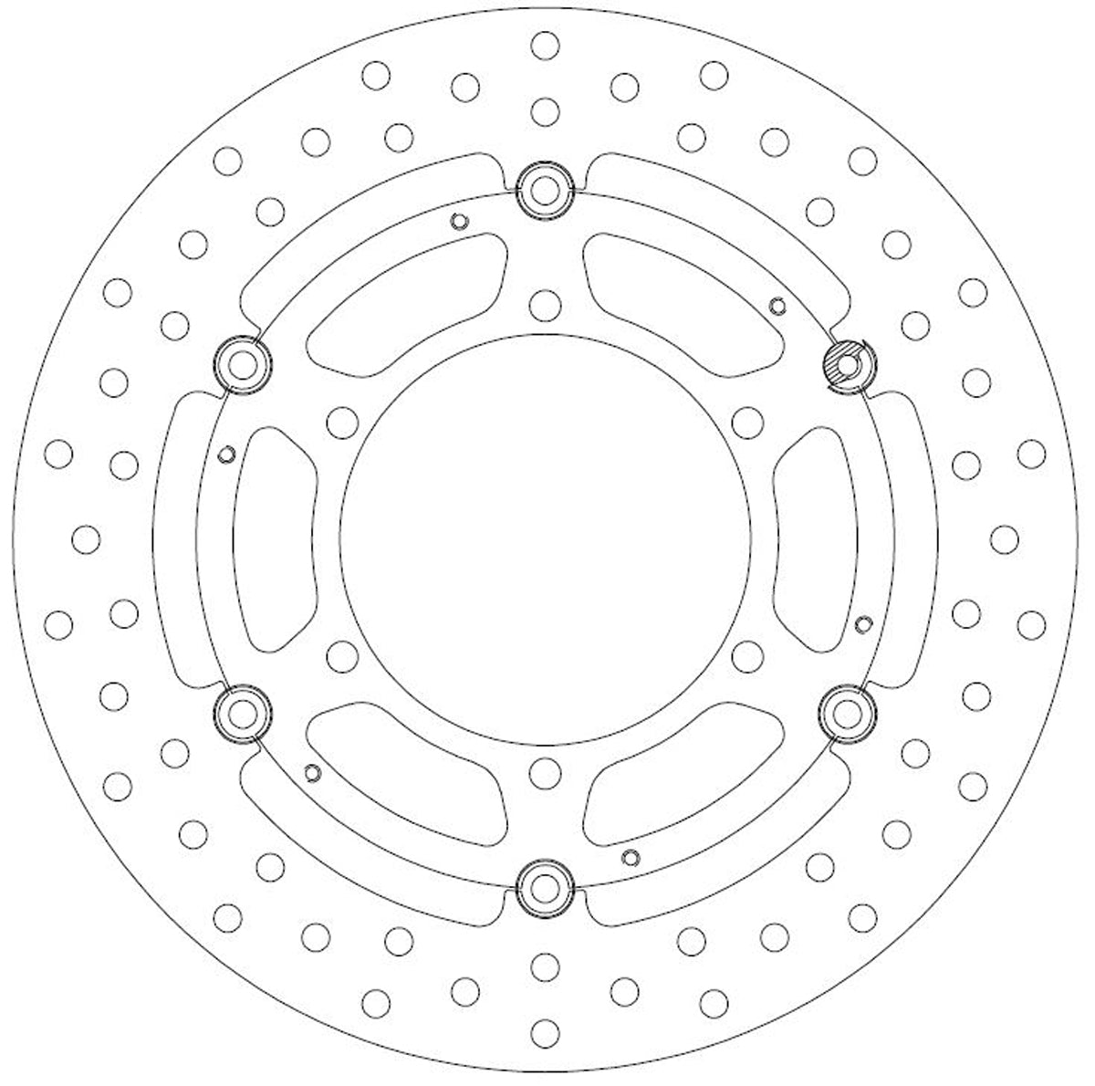 Ferodo Brake Disc Floating Steel Centre FMD0206RF