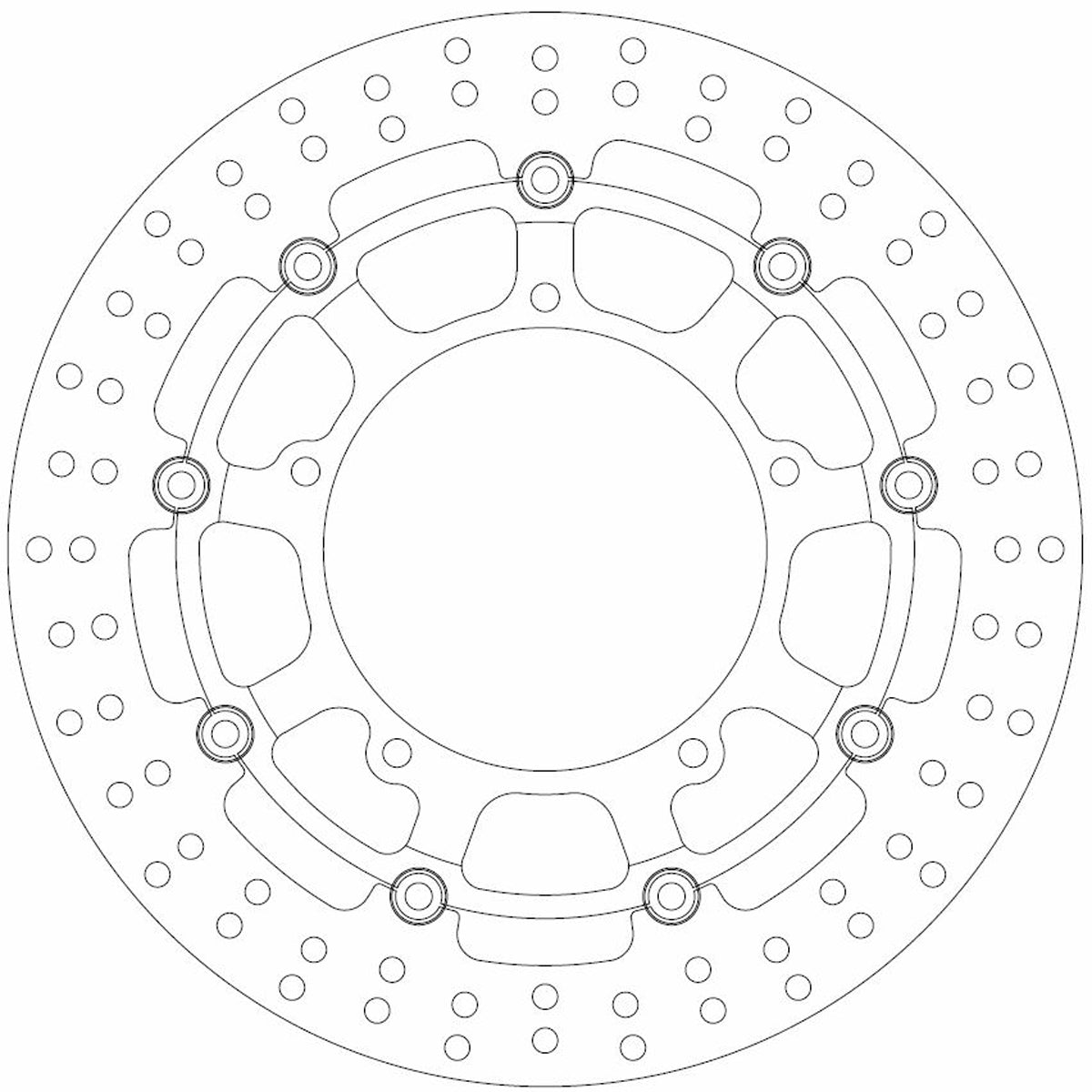 Ferodo Brake Disc Floating Alloy Centre FMD0281RX