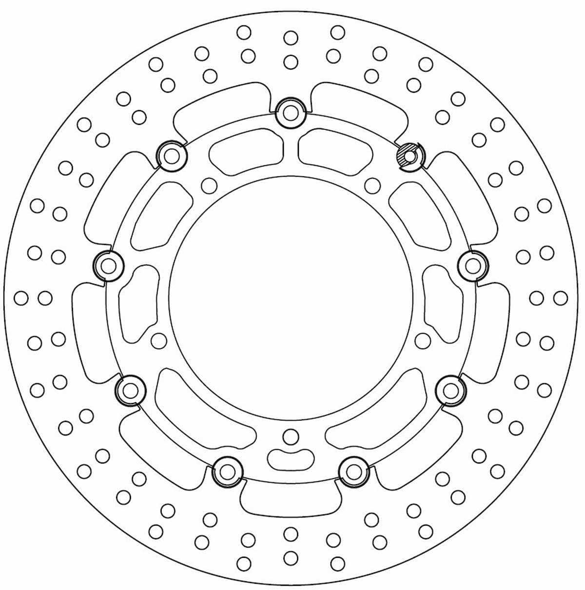 Ferodo Brake Disc Floating Alloy Centre FMD0394RX