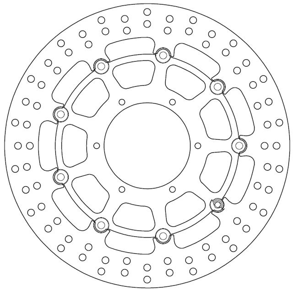Ferodo Brake Disc Floating Alloy Centre FMD0411RX