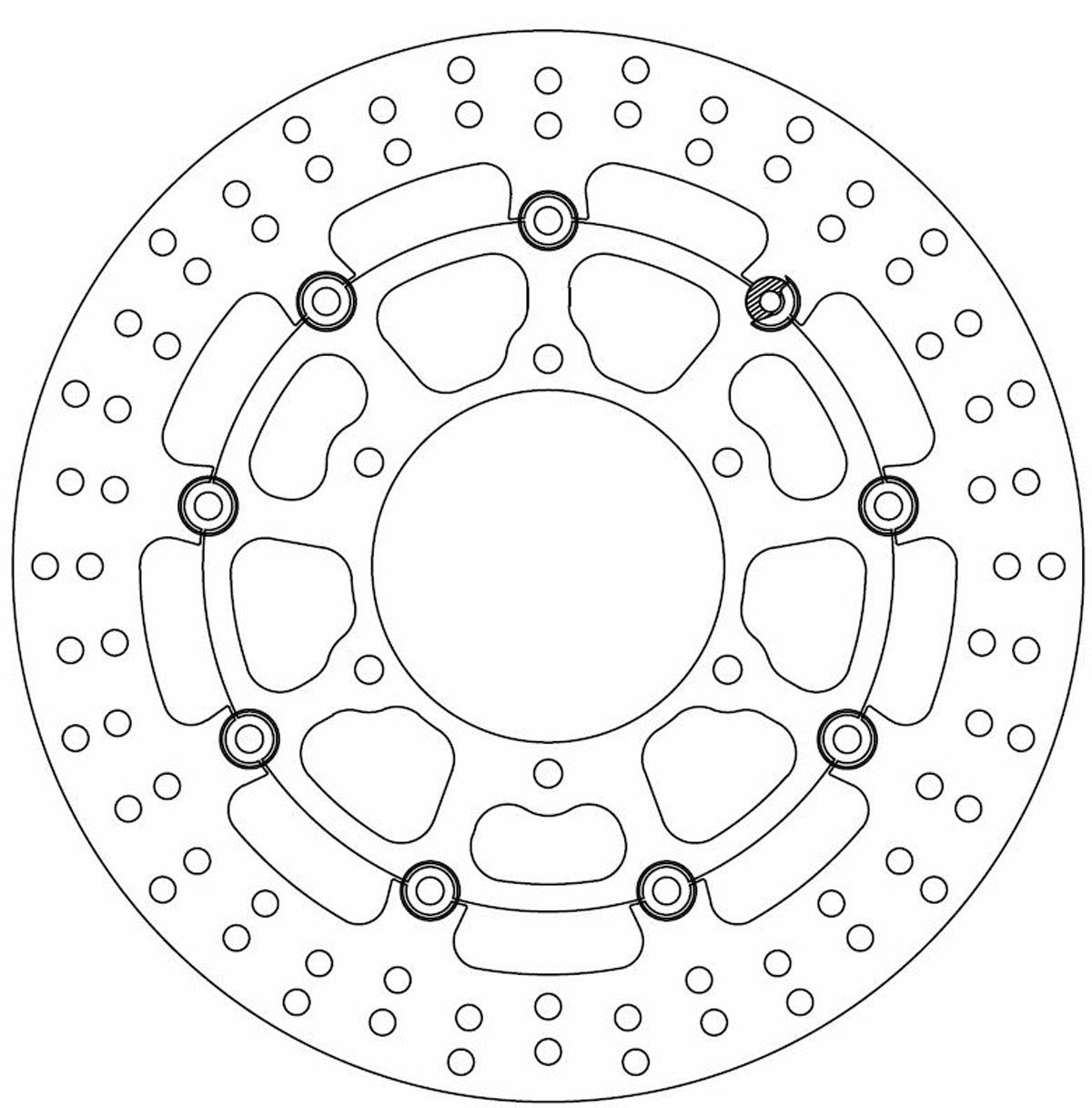 Ferodo Brake Disc Floating Alloy Centre FMD0412RX
