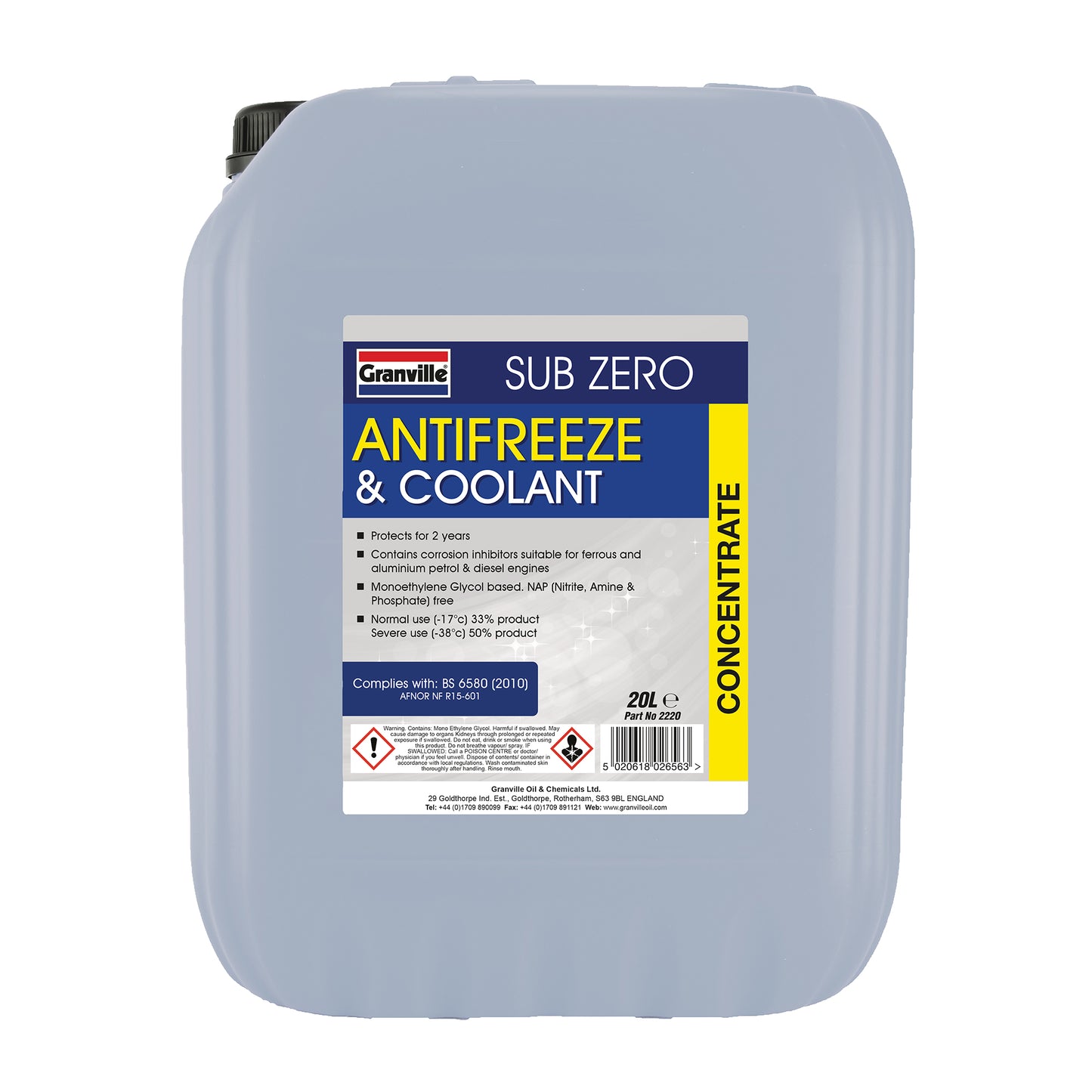 Sub Zero Blue Coolant Concentrate - 20 Litre