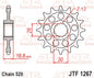 JT Front Sprocket JTF1267.16RB