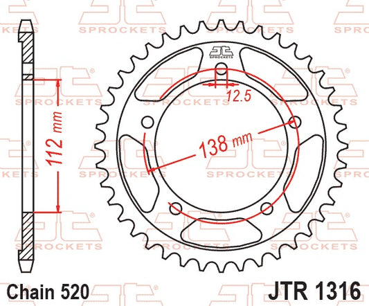 JT Rear Sprocket JTR1316.41