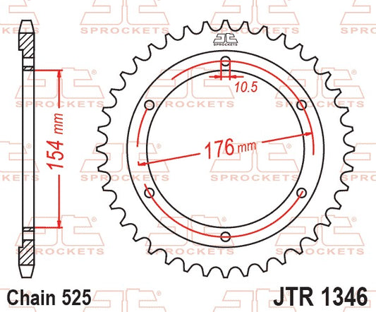 JT Rear Sprocket JTR1346.44