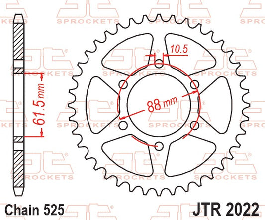 JT Rear Sprocket JTR2022.38
