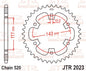 JT Rear Sprocket JTR2023.42