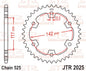 JT Rear Sprocket JTR2025.38