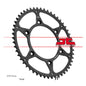 JT Rear Sprocket JTR210.52SC - Self Cleaning Lightweight