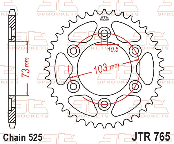 JT Rear Sprocket JTR765.43