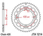 JT Racelite Aluminium Black Sprocket JTA1214.38BLK