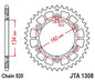 JT Racelite Aluminium Black Sprocket JTA1308.45BLK