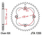 JT Racelite Aluminium Black Sprocket JTA1350.38BLK