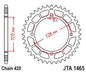 JT Racelite Aluminium Black Sprocket JTA1465.46BLK