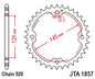 JT Racelite Aluminium Black Sprocket JTA1857.38BLK