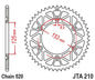 JT Racelite Aluminium Black Sprocket JTA210.42BLK