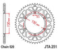 JT Racelite Aluminium Black Sprocket JTA251.50BLK
