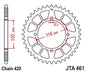 JT Racelite Aluminium Black Sprocket JTA461.50BLK