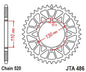 JT Racelite Aluminium Black Sprocket JTA486.41BLK
