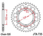 JT Racelite Aluminium Black Sprocket JTA735.38BLK