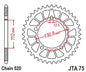 JT Racelite Aluminium Black Sprocket JTA75.46BLK