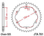 JT Racelite Aluminium Black Sprocket JTA761.38BLK