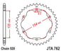 JT Racelite Aluminium Black Sprocket JTA762.39BLK