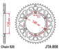 JT Racelite Aluminium Black Sprocket JTA808.49BLK