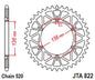 JT Racelite Aluminium Black Sprocket JTA822.45BLK