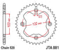 JT Racelite Aluminium Orange Sprocket JTA881.38ORG
