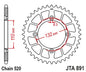 JT Racelite Aluminium Orange Sprocket JTA891.46ORG
