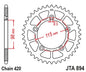 JT Racelite Aluminium Black Sprocket JTA894.48BLK