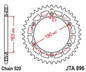 JT Racelite Aluminium Black Sprocket JTA896.50BLK