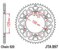JT Racelite Aluminium Blue Sprocket JTA897.51BLU