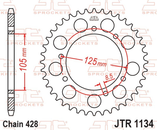 JT Rear Sprocket JTR1134.50