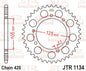 JT Rear Sprocket JTR1134.50