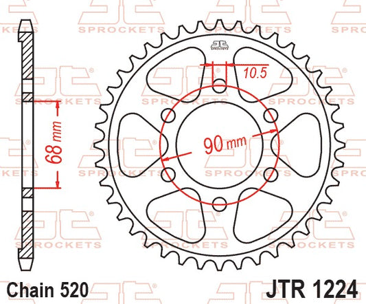 JT Rear Sprocket JTR1224.36