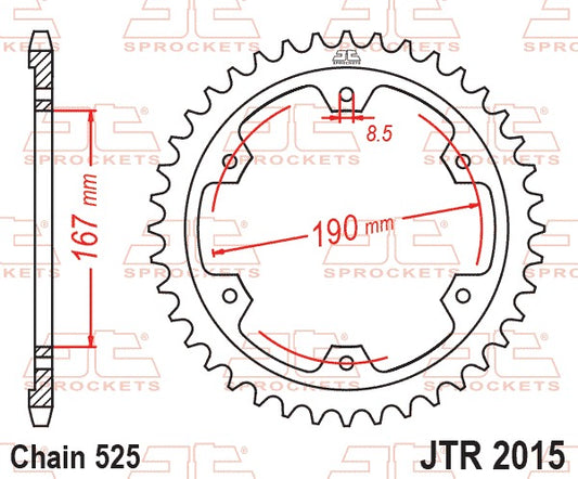 JT Rear Sprocket JTR2015.50
