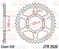 JT Rear Sprocket JTR2020.41