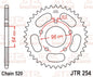 JT Rear Sprocket JTR254.37