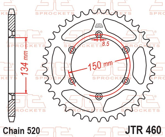 JT Rear Sprocket JTR460.48SC - Self Cleaning Lightweight