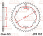 JT Rear Sprocket JTR761.38 - To Fit JTA760B or JTA770B Adapter