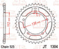 JT Twinstar Steel/Alu Gold Sprocket JTX1304.41GLD