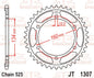 JT Twinstar Steel/Alu Gold Sprocket JTX1307.45GLD