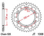 JT Twinstar Steel/Alu Gold Sprocket JTX1308.44GLD